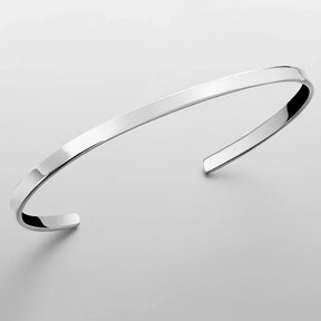 eManco Men's Light Luxury Premium Feeling Minimalist Skeleton Bracelet Stainless Steel Minimalist Unisize Cuff Factory Outlet