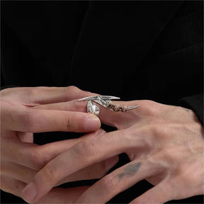 Cyberpunk Alien Irregular Ring Unisex Hip-hop Exaggerated Opening Rings Carnival Jewelry Accessories Xmas Gift