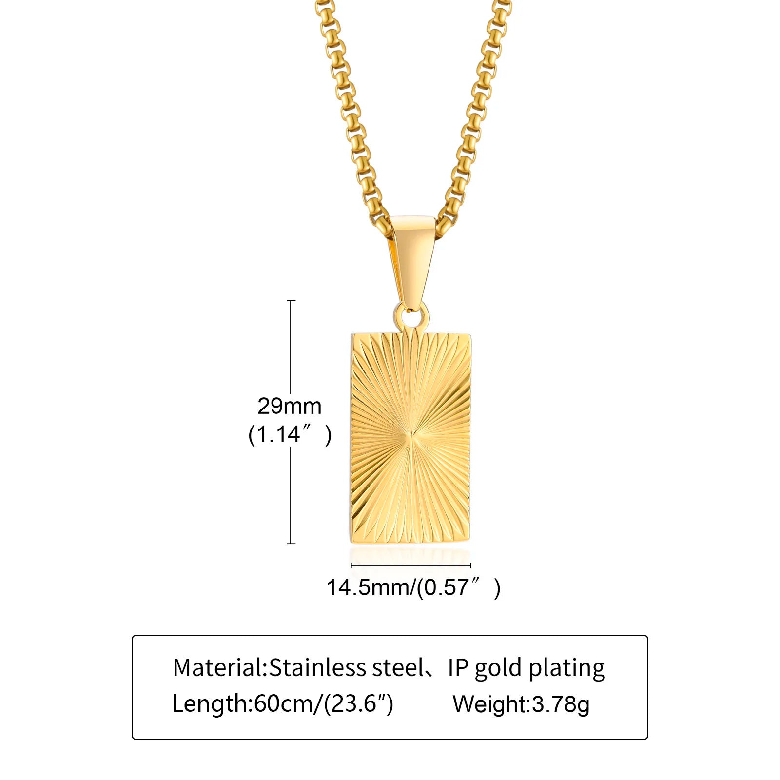 Colar Sunburst Square