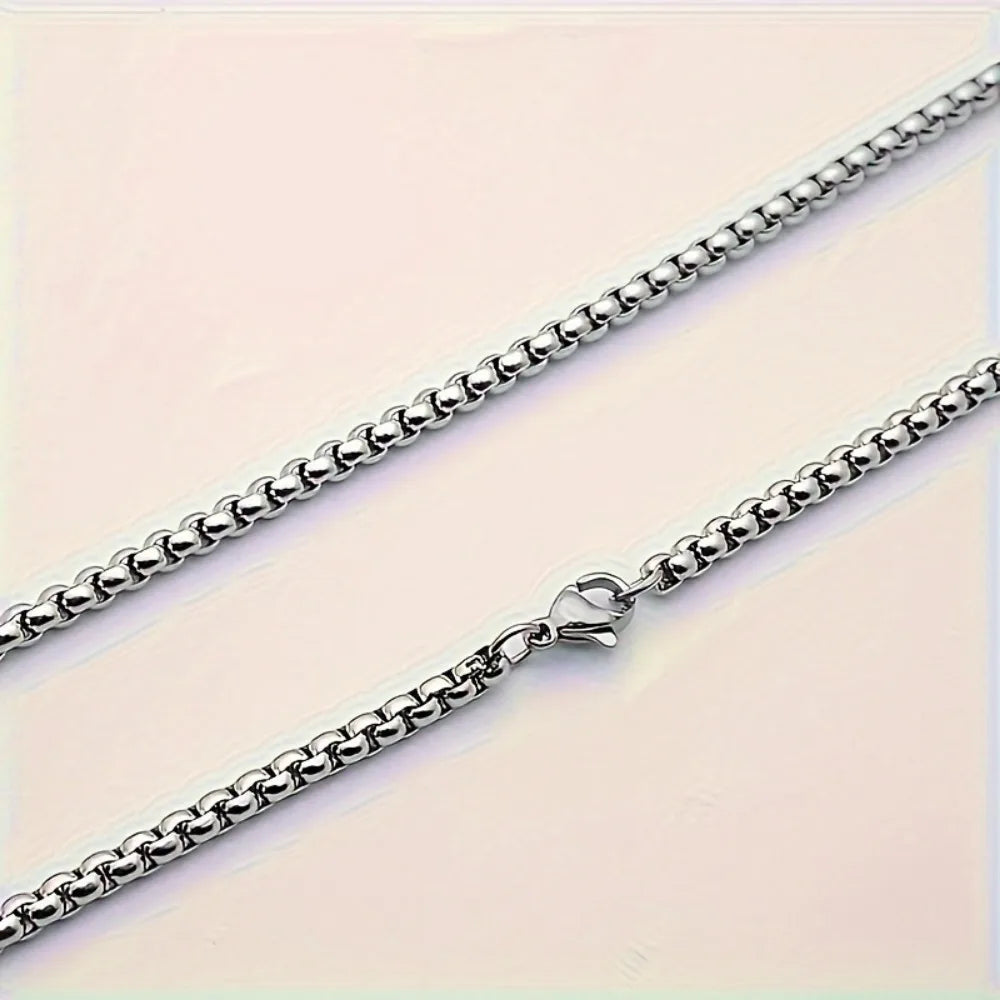 Stainless Steel Necklace, Street Fashionable Hip Hop Jewelry Accessories for Men, Father's Day Gift