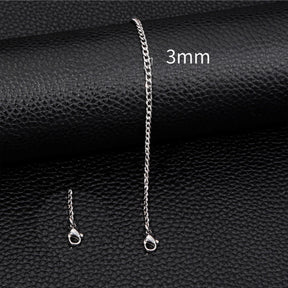 Hip Hop Stainless Steel Cuban Chain Bracelet For Women 3 5 7 mm Simple Stainless Steel Men Bracelet Gold Color Jewelry