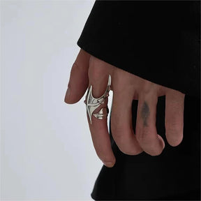 Cyberpunk Alien Irregular Ring Unisex Hip-hop Exaggerated Opening Rings Carnival Jewelry Accessories Xmas Gift