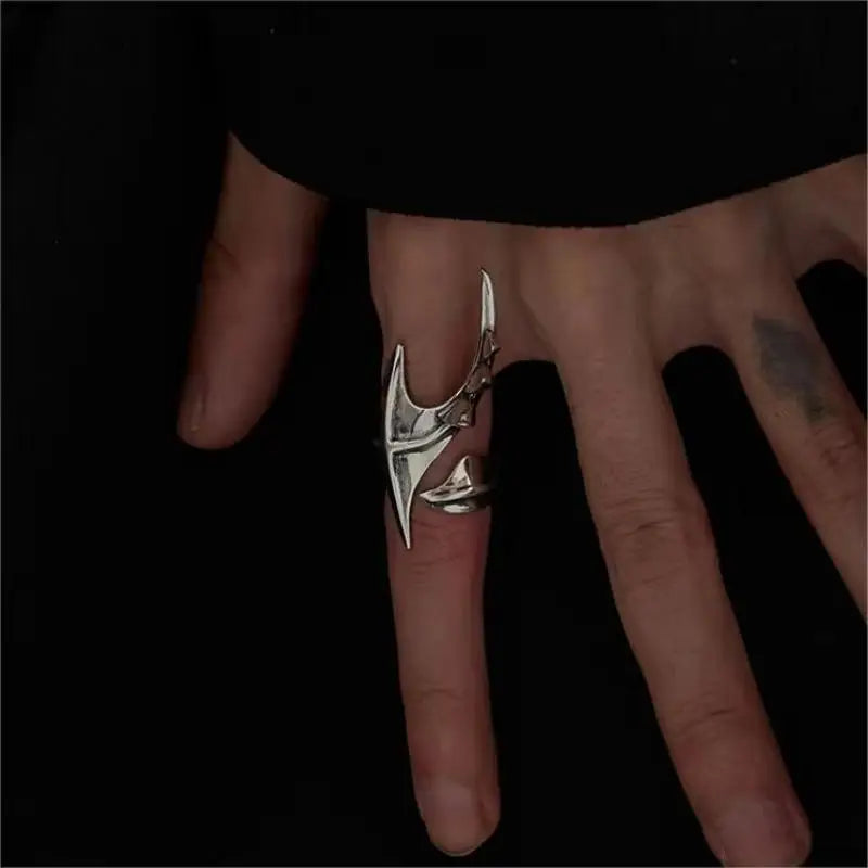 Cyberpunk Alien Irregular Ring Unisex Hip-hop Exaggerated Opening Rings Carnival Jewelry Accessories Xmas Gift